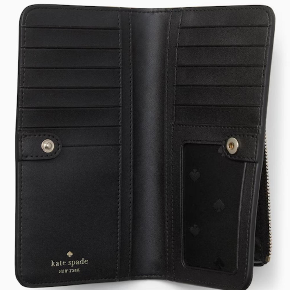 Kate Spade Dumpling Large Slim Bifold Wallet
COLOR: Black - Picture 3 of 16